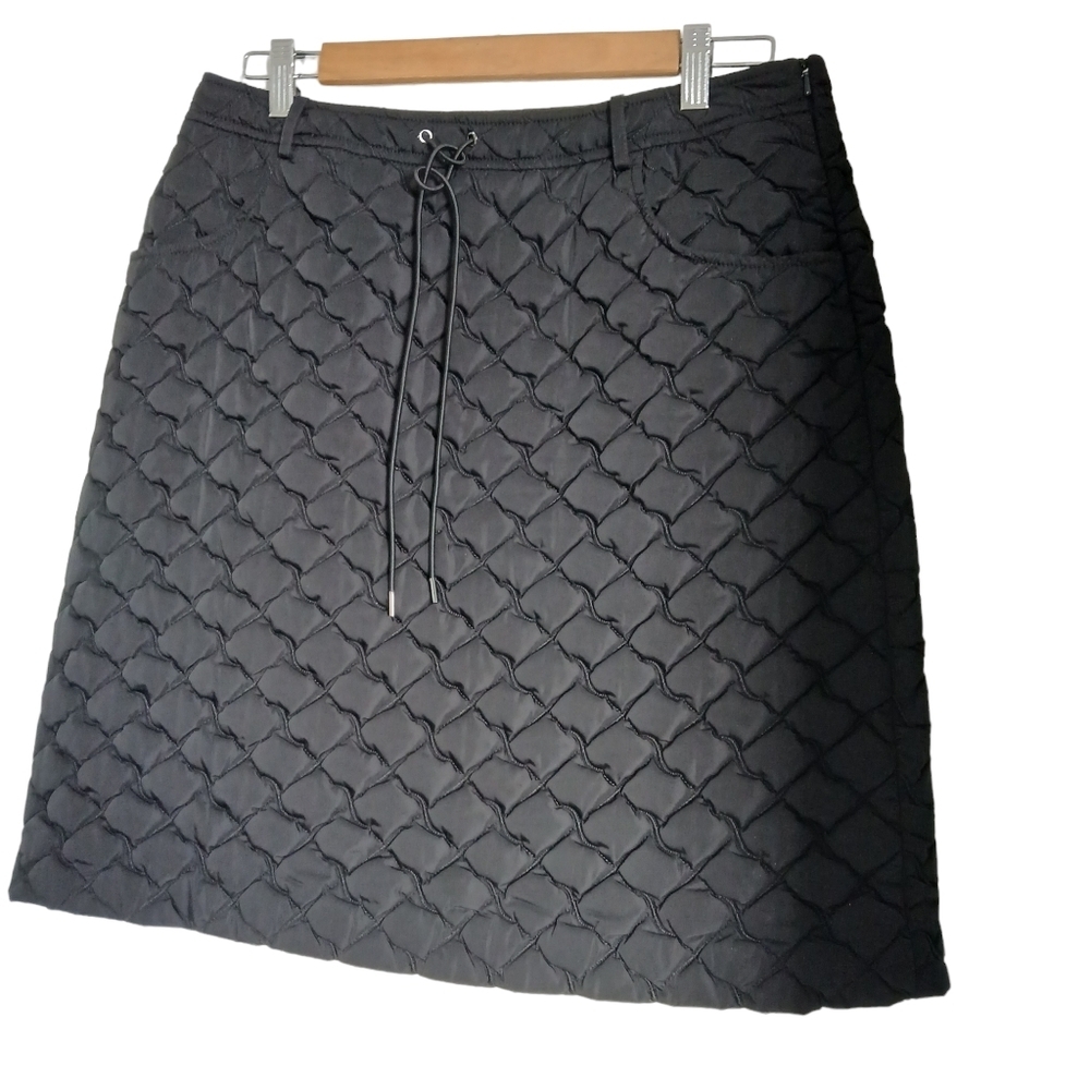 Lafayette 148 New York Skirt Quilted A-Line Puffer Mini Size 8